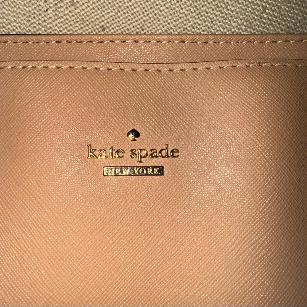 Kate Spade NYC Cameron Street Lucie Large Tote Leather Tan Shopper Handbag Bag
